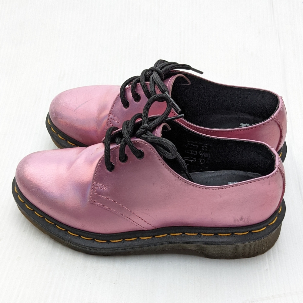 DOC MARTENS 1461 RS pink iridescent Oxford loafers - Picture 5 of 14